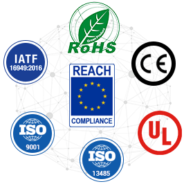 Quality & Environmental Certificates of Asunny Circuits, including REACH, UL, RoSH, IATF16949, ISO9001, ISO13485, ISO27001, ISO45001, ISO14001, ISO14064